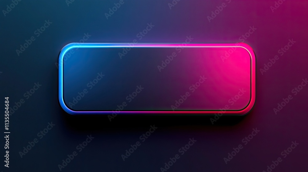 Poster futuristic neon frame on dark background for creative display use