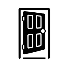 Open Door to Opportunity: A simple yet powerful icon of an open door, symbolizing new beginnings, possibilities, and a welcoming entrance to a new chapter.  