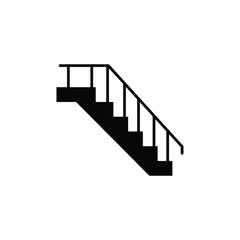 stairs icon. vector flat black trendy style illustration for web and app..eps