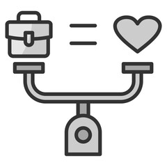 Work-Life Balance  Icon Element For Design