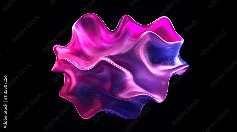 Aufkleber abstract colorful waveform design with smooth fluid shapes