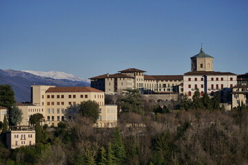 Naklejka premium Bergamo upper landscape, Lombardy, Italy