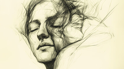 Fototapeta premium Generated sketch art. Eternal. Illustration