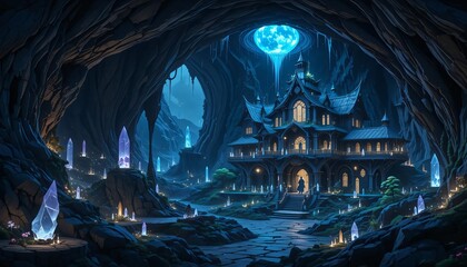 cave tavern fantasy world