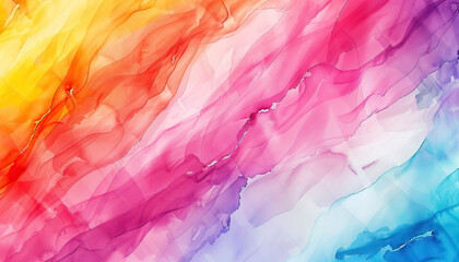 Fototapeta premium Abstract Alcohol Ink Painting: Yellow, Orange, Pink, Purple, and Blue Gradient