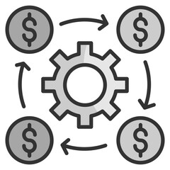 Cash Flow Management  Icon Element For Design