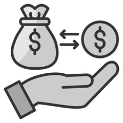 Return On Investment  Icon Element For Design