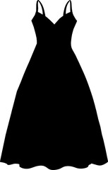 Wedding dress clip art design on plain white transparent isolated background for card, shirt, hoodie, sweatshirt, apparel, tag, mug, icon, poster or badge