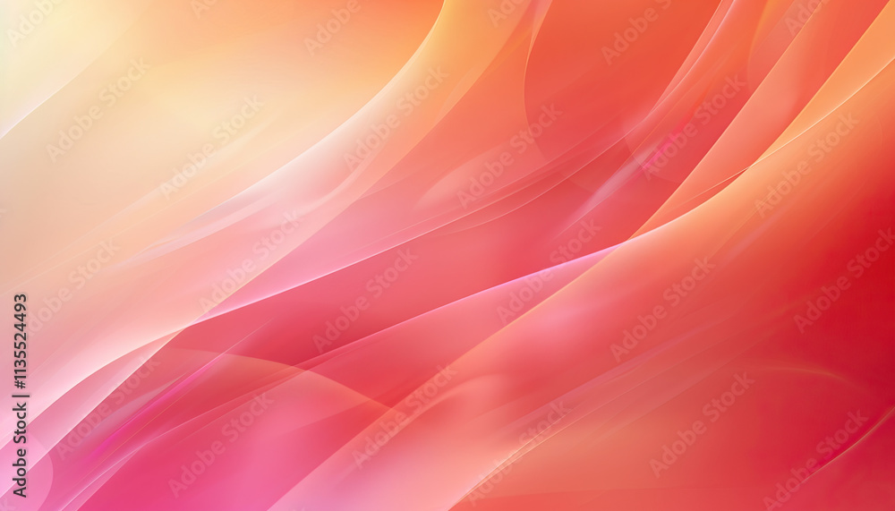 Poster Abstract Pink and Orange Gradient with Diagonal Lines