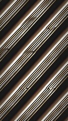 Obraz premium Sleek Modern Phone Wallpaper with Diagonal Stripes in Gold, Black, and White