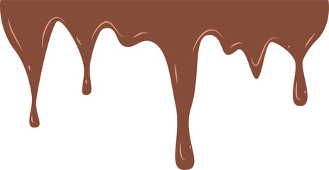 Melted chocolate dripping Illustration 