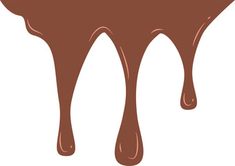 Melted chocolate dripping Illustration 