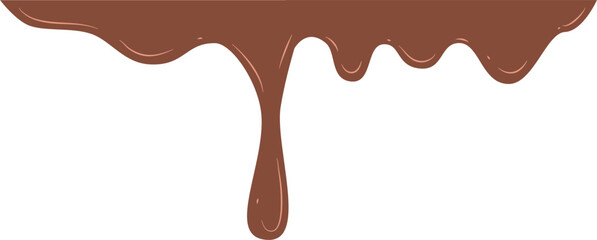 Melted chocolate dripping Illustration 