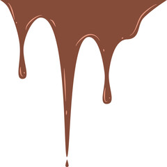 Melted chocolate dripping Illustration 