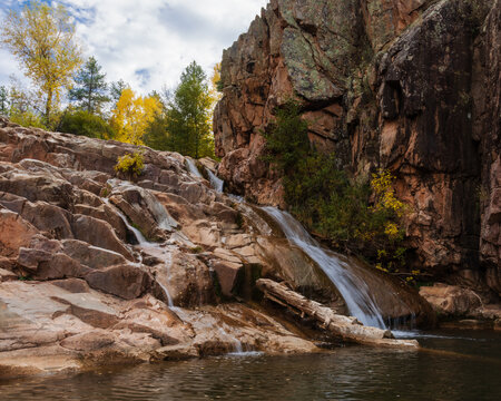 Water Wheel Falls on Ellison Creek near Payson, Arizona.