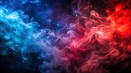Abstract smoke art featuring red and blue lights , abstract, smoke, art, red, blue, lights, colorful, motion, fluid
