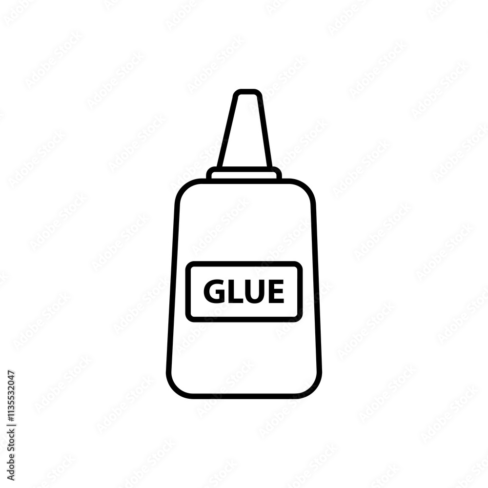 Aufkleber glue icon.vector flat black linear illustration for web and app..eps