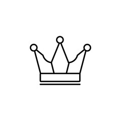 Crown vector icon, vector flat black linear illustration for web and app..eps