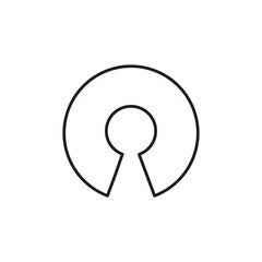 open source icon.vector flat black linear illustratiuon for web and app..eps