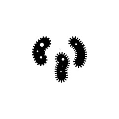 Bacteria vector icon, vector flat black trendy style illustration for web and app..eps