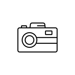 camera icon.vector flat black linear illustration for web and app..eps