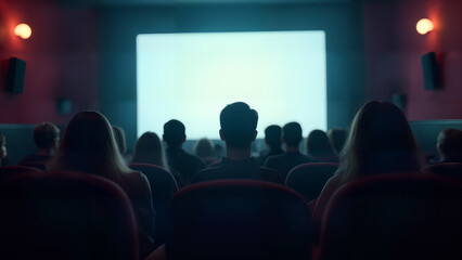 Audience in a Darkened Theater