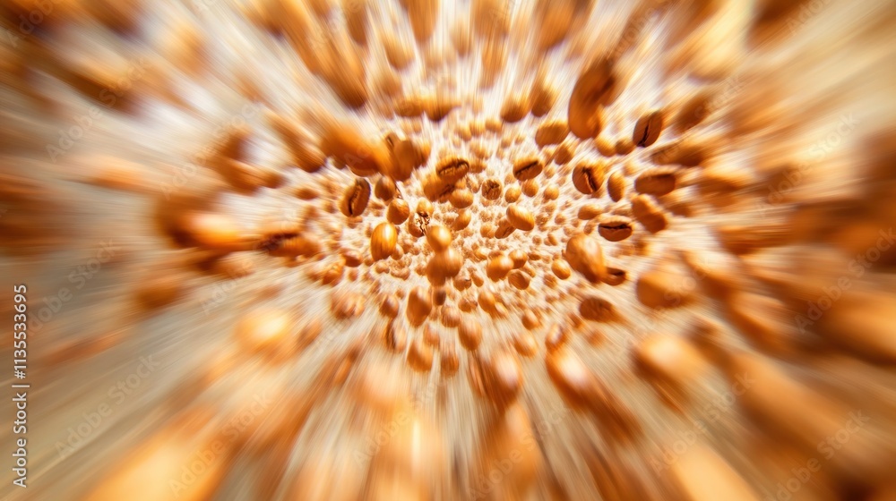 Poster abstract shot of brown drops with motion blur.