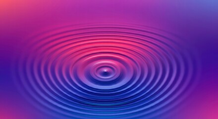 Fototapeta premium Vibrant Ripple Effect: Abstract concentric circles in shades of pink and blue create a mesmerizing visual, evoking feelings of tranquility and dynamism.