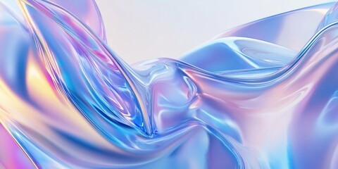 Abstract iridescent flowing fabric texture.