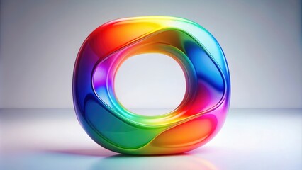 Obraz premium Abstract colorful shape with a render , vibrant, geometric, pattern, design, background, digital, modern, art, abstract