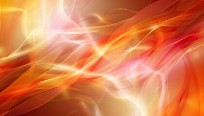 Obraz premium Abstract Orange and Yellow Translucent Waveforms