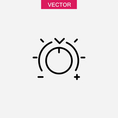 Dimmer icon. vector flat black linear illustration for web and app..eps