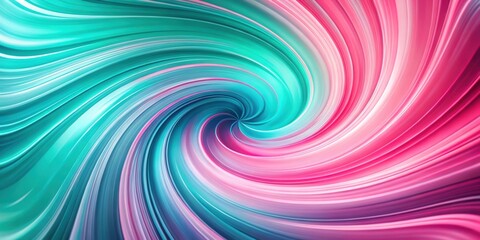 Obraz premium Abstract swirling pink and cyan gradient background, abstract, swirl, pink, cyan, gradient, background, texture, colorful, vibrant