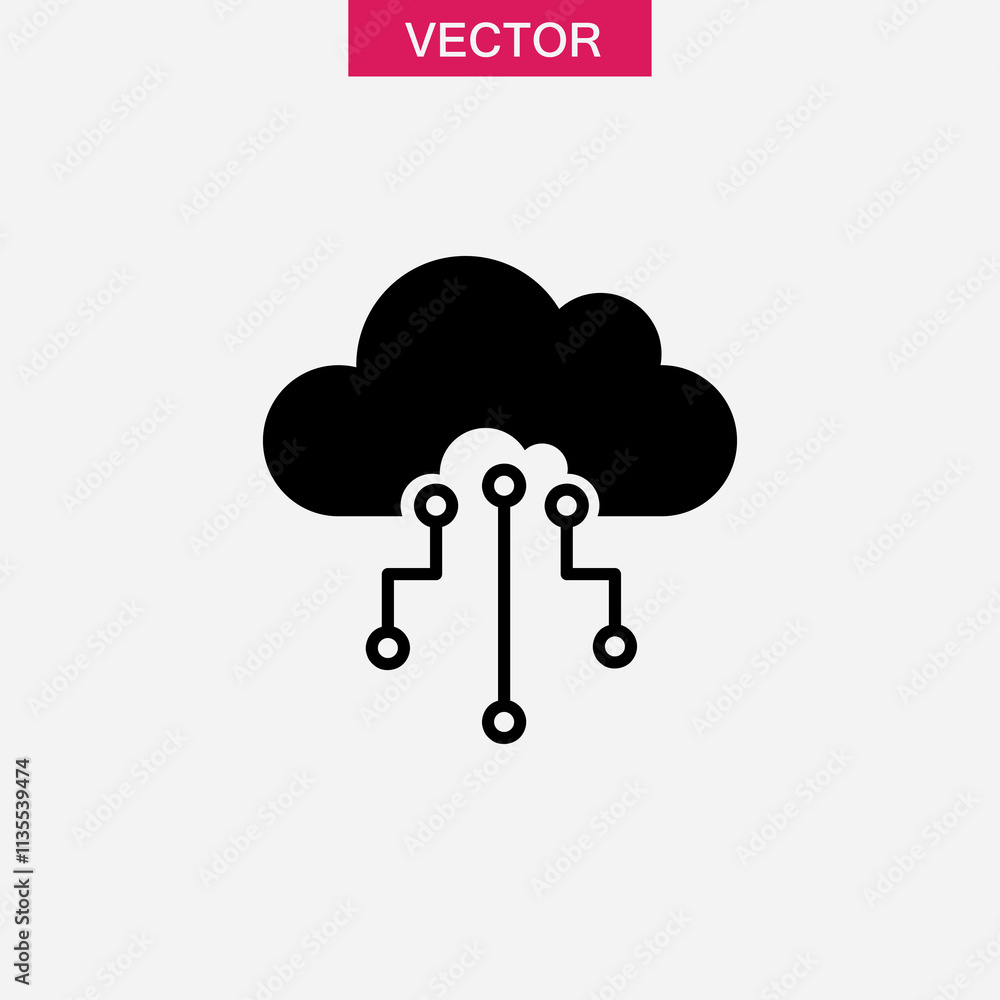 Poster internet of things icon. vector flat black trendy style illustration for web and app..eps