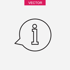 Information icon, info sign vector linear illustration for web and app..eps
