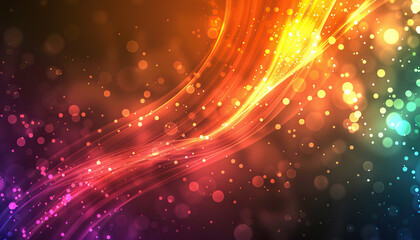 Abstract Image: Multicolored Light Streaks and Bokeh