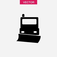 Snowplow icon.vector flat black trendy style illustration for web and app..eps