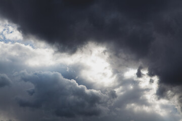 dark storm sky with rain storm clouds