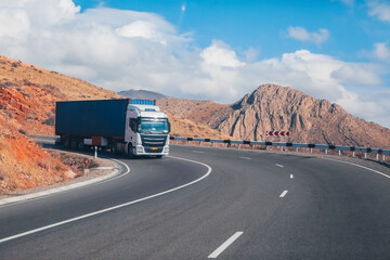 the road goes through the mountain.