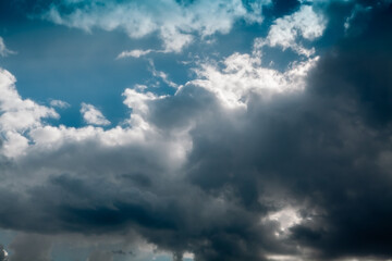 dark storm sky with rain storm clouds