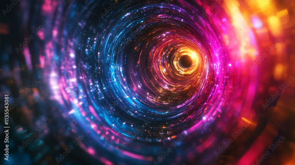 Aufkleber swirling colors in a cosmic vortex create a mesmerizing visual experience