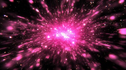 Fototapeta premium Expansive Pink Cosmic Nebula Dynamic Starburst in the Universe Galaxy Phenomenon : Generative AI