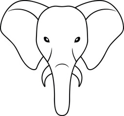 elephant head cartoon