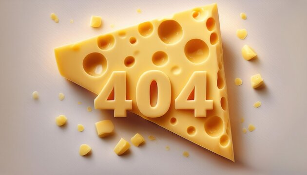 Cheese-Themed Creative Error 404 Page Design