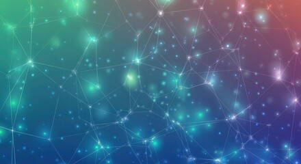 Fototapeta premium Abstract Network: A mesmerizing abstract background with a dynamic interplay of lines and glowing points, evoking a sense of connection, technology, and the vastness of the digital landscape. 