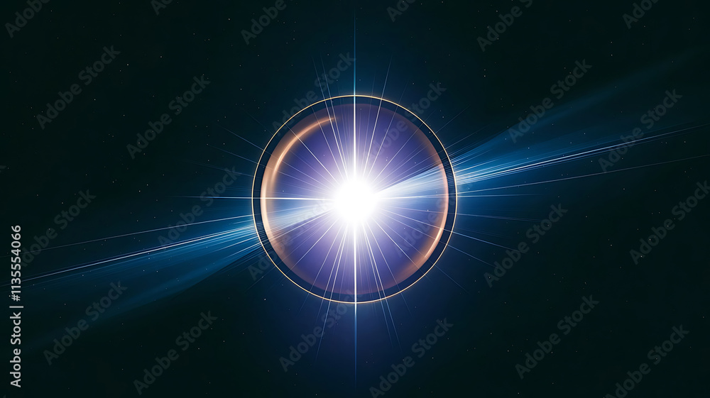 Poster 3d easy to add lens flare effects for overlay designs or screen blending mode to make high-quality i