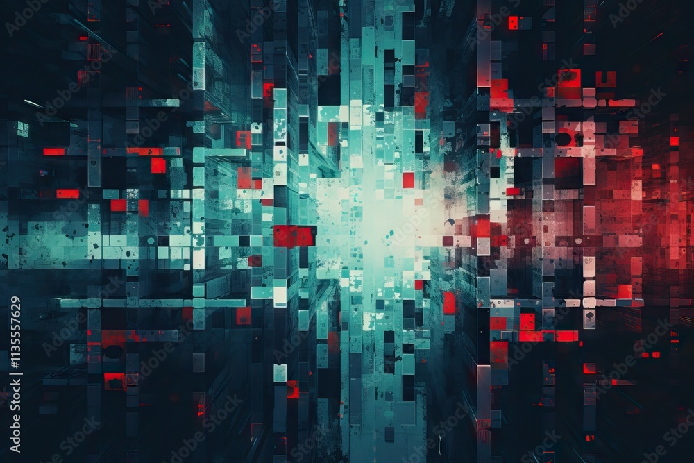 Poster computer virus code on black background. cyber attack, information leak, ransomware. hacking and sec