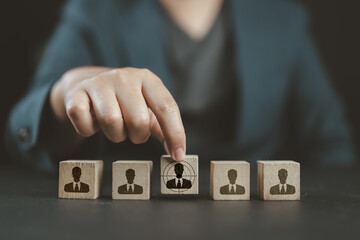 Target customer, Buyer individual person, Client segmentation, Job recruitment concept. Specific...