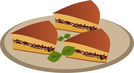 Martabak manis cake traditional Indonesian food vector clipart