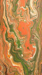 Abstract Swirl Background Green Orange